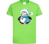 Детская футболка Пінгвін в шарфі Лаймовый Детская футболка Пінгвін в шарфі Лаймовый фото