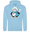 Женская толстовка (худи) Пінгвін в шарфі Голубой фото