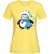 Женская футболка Пингвин в шарфе Лимонный фото