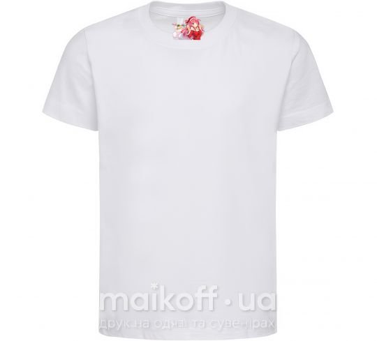 Детская футболка Аниме девушка санта Белый фото
