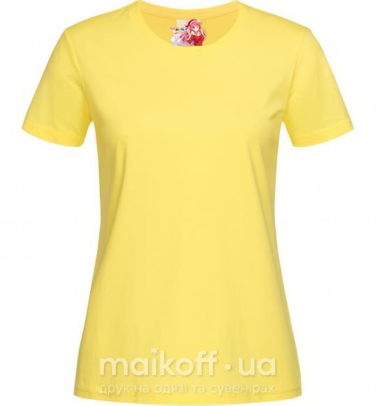 Жіноча футболка Аниме девушка санта Лимонний фото