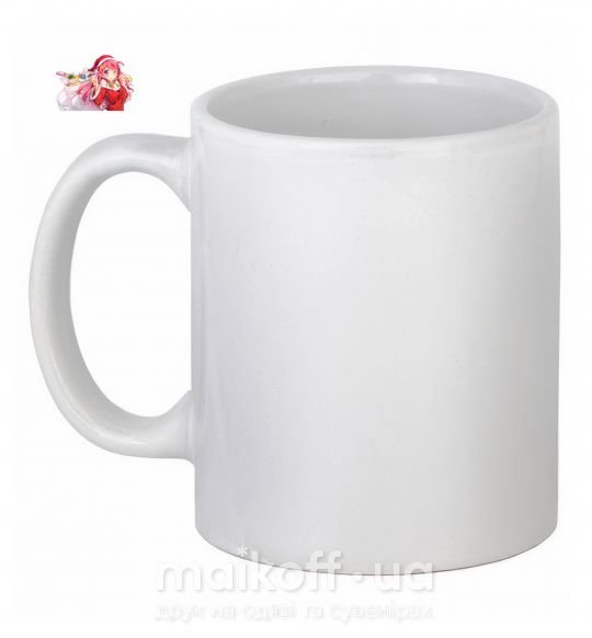 Чашка керамическая Аниме девушка санта Белый фото