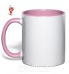 Чашка з кольоровою ручкою Аниме девочка санта Ніжно рожевий фото