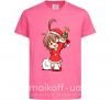 Дитяча футболка Аниме девочка санта Яскраво-рожевий фото