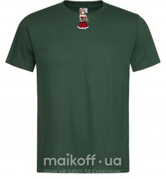 Чоловіча футболка Аниме с подарком Темно-зелений фото