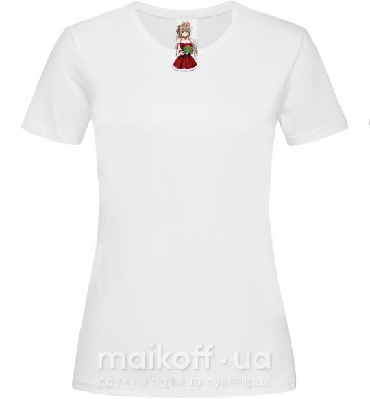Женская футболка Аниме с подарком Белый фото