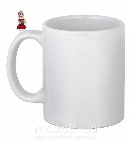 Чашка керамическая Аниме с подарком Белый фото