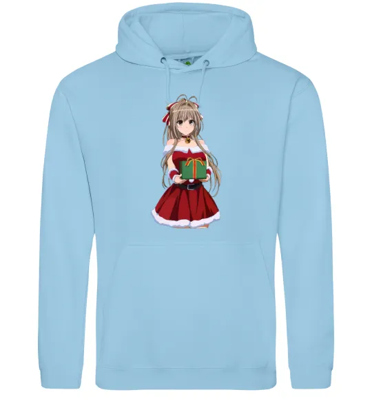 Мужская толстовка (худи) Аніме з подарунком Голубой фото