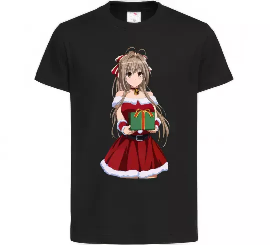 Дитяча футболка Аніме з подарунком Чорний фото