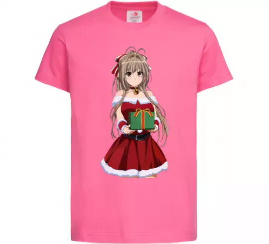 Дитяча футболка Аніме з подарунком Яскраво-рожевий фото