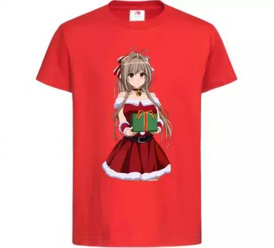 Дитяча футболка Аніме з подарунком Червоний фото