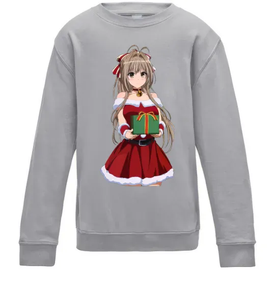 Детский Свитшот Аніме з подарунком Серый меланж фото
