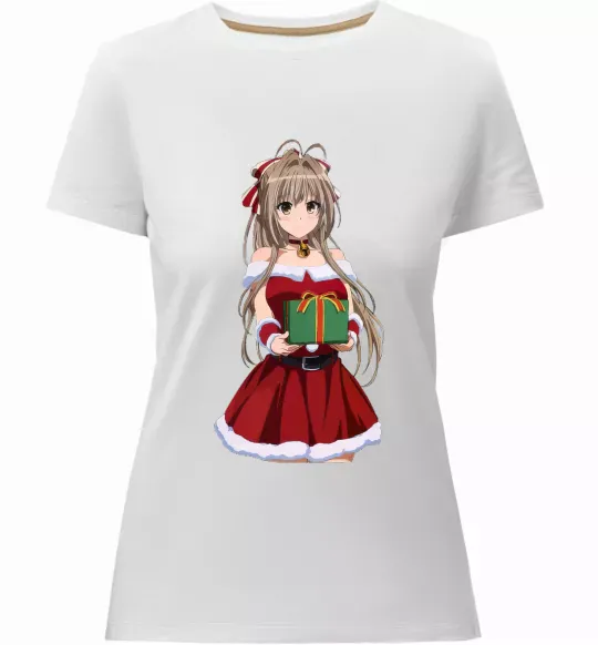 Жіноча преміум футболка Аніме з подарунком Білий фото