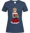 Жіноча футболка Аніме з подарунком Темно-синій Жіноча футболка Аніме з подарунком Темно-синій фото