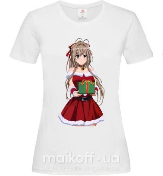 Жіноча футболка Аниме с подарком Білий фото