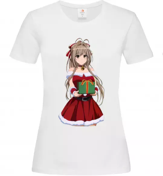 Жіноча футболка Аніме з подарунком Білий фото