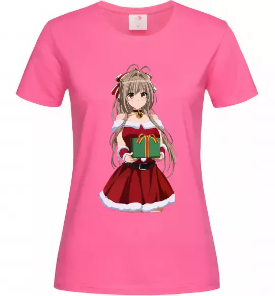 Жіноча футболка Аніме з подарунком Яскраво-рожевий фото