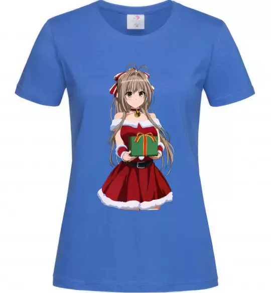 Жіноча футболка Аніме з подарунком Яскраво-синій фото