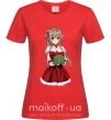 Женская футболка Аниме с подарком Красный фото
