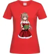 Жіноча футболка Аніме з подарунком Червоний Жіноча футболка Аніме з подарунком Червоний фото