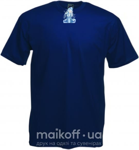 Мужская футболка Аниме снегурочка цуи Глубокий темно-синий фото