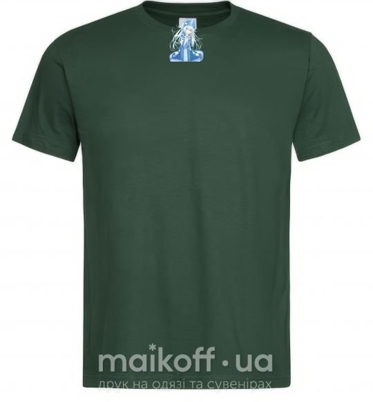 Мужская футболка Аниме снегурочка цуи Темно-зеленый фото