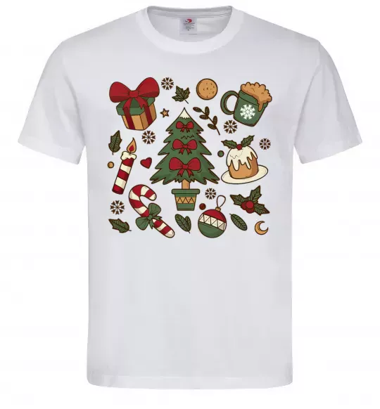 Мужская футболка Новий рік набір Белый фото