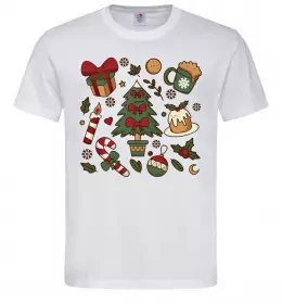 Мужская футболка Новий рік набір Белый фото