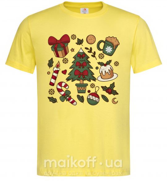 Чоловіча футболка Новый год набор Лимонний фото