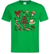 Мужская футболка Новий рік набір Зеленый фото