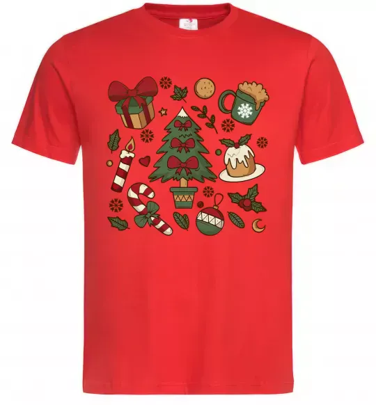 Мужская футболка Новий рік набір Красный фото