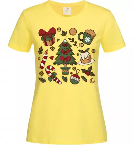Женская футболка Новий рік набір Лимонный фото