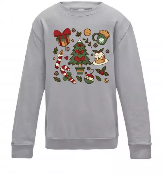 Детский Свитшот Новий рік набір Серый меланж фото