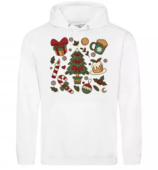 Женская толстовка (худи) Новий рік набір Белый фото