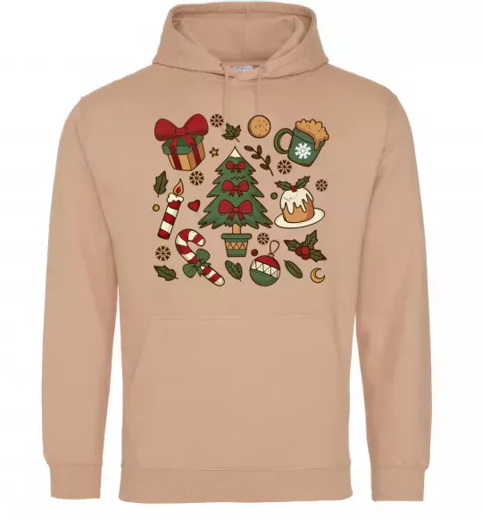 Женская толстовка (худи) Новий рік набір Песочный фото