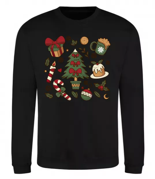 Світшот Новий рік набір Чорний фото