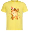 Мужская футболка Тигр в гірлянді Лимонный фото