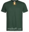 Мужская футболка Тигр в гирлянде Темно-зеленый фото