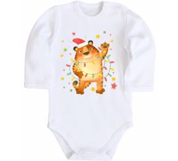 Дитячий бодік Тигр в гірлянді