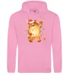 Жіноча толстовка (худі) Тигр в гірлянді Рожевий фото