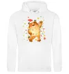 Жіноча толстовка (худі) Тигр в гірлянді Білий Жіноча толстовка (худі) Тигр в гірлянді Білий фото