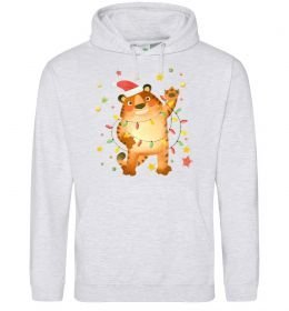 Жіноча толстовка (худі) Тигр в гірлянді Жіноча толстовка (худі) Тигр в гірлянді