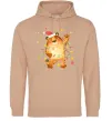 Жіноча толстовка (худі) Тигр в гірлянді Пісочний Жіноча толстовка (худі) Тигр в гірлянді Пісочний фото
