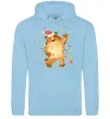 Жіноча толстовка (худі) Тигр в гірлянді Блакитний фото