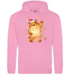 Чоловіча толстовка (худі) Тигр в гірлянді Рожевий фото