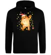 Чоловіча толстовка (худі) Тигр в гірлянді Чорний фото