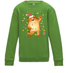 Детский Свитшот Тигр в гірлянді