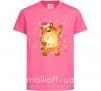 Детская футболка Тигр в гирлянде Ярко-розовый фото