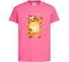 Дитяча футболка Тигр в гірлянді Яскраво-рожевий Дитяча футболка Тигр в гірлянді Яскраво-рожевий фото