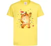Дитяча футболка Тигр в гірлянді Лимонний Дитяча футболка Тигр в гірлянді Лимонний фото